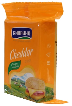 Сыр Киприно Чеддер кусок 45%, 200г