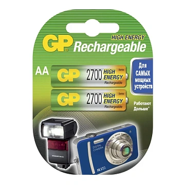 Аккумулятор GP 2700 AA/HR6 NiMh бл/2шт 270AAAHC-2DECR2/270AAHC-2DECRC2