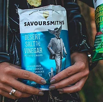 Чипсы Savoursmiths Соль пустыни и уксус, 150г