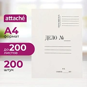 Скоросшиватель картон. ДЕЛО 280г/м2 мелованн 200шт/уп