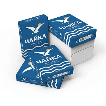 Бумага для принтера Чайка А4, 500 листов, 80г/м2, белизна 162%CIE, марка B