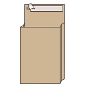 Пакет почтовый B4, UltraPac, 250*353*40мм, коричневый крафт, отр. лента, 130г/м2