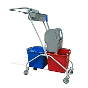 Тележка уборочная Eco-Force 2x20л, с отжимом и держателем мешка, 22EF/8