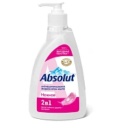 Мыло-крем жидкое антибактериальное 500 г, ABSOLUT 'Нежное 2 в 1', пантенол, дозатор, 5213