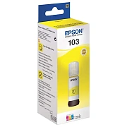 Чернила EPSON 103 (C13T00S44A) для СНПЧ EPSON L3100/L3101/L3110/L3150/L3151/L1110, желтые, ОРИГИНАЛЬ