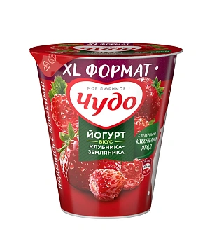 Йогурт Чудо Клубника-земляника 2%, 290г