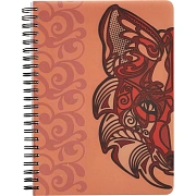 Тетрадь общая 1 School Лиса 96л., пластиковая обл., запечат.лист, пружина