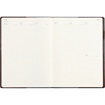 Еженедельник недатированный коричнев,A4,222х302мм,64л,Br.V.PROFY 3-098/03