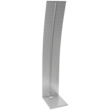 Стойка напольная для рекламных материалов Officespace 'Парус', 160*30*36см, без лотков, хром