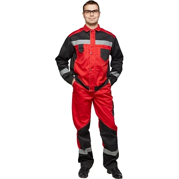 Костюм летний муж л21-КБР крас/чер(р.52-54) 170-176 (серия Л)