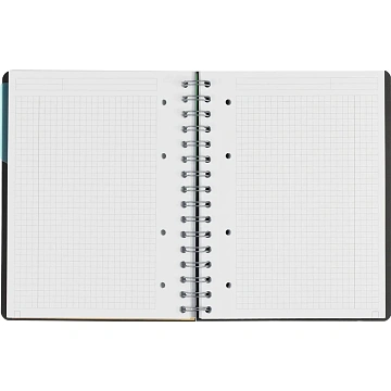Бизнес-тетрадь SMARTBOOK А5 120л. клетка,спир,микроп,разд,карм,сер-бирюз