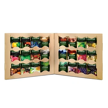 Чай GREENFIELD 'Premium Tea Collecton' ассорти 24 вкусов, НАБОР 96 пакетиков, 1970-08