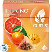 Чай Curtis Immuno черный, аромат, средний лист, 15 пирамидок