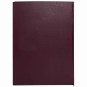 Книга учета 96 л., клетка, твердая, бумвинил, офсет, наклейка, А4 (200х290 мм), BRAUBERG, бордовая,