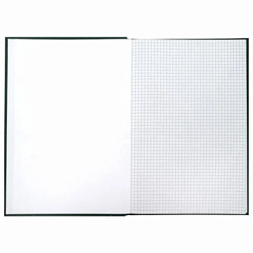 Книга учета 96 л., клетка, твердая, бумвинил, блок офсет, А4 200х290 мм, BRAUBERG, зеленая, 130222