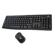 Набор беспроводной LOGITECH Wireless Combo MK270, клавиатура, мышь 2 кнопки + 1 колесо-кнопка, черны