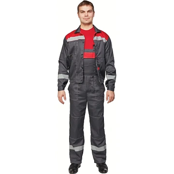 Костюм лет муж (куртка, пк) л20 сер/крас 88-92/170-176 (Арсенал-СП)