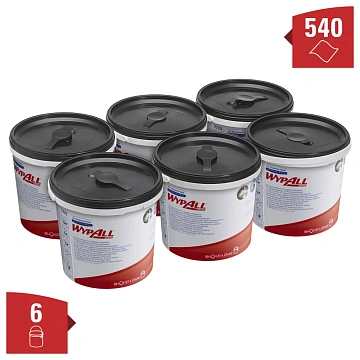 Протирочные салфетки Kimberly-Clark WypAll 7775, в ведре, 90шт, зеленые