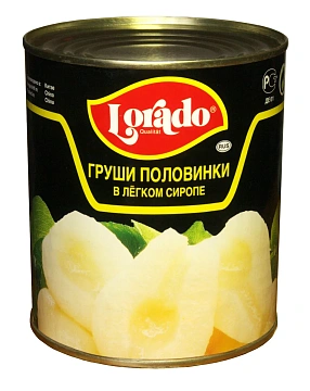 Груши Lorado в легком сиропе, 850г
