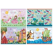Альбом для рисования 08л., А4, на скрепке BG 'Акварельные сказки', эконом