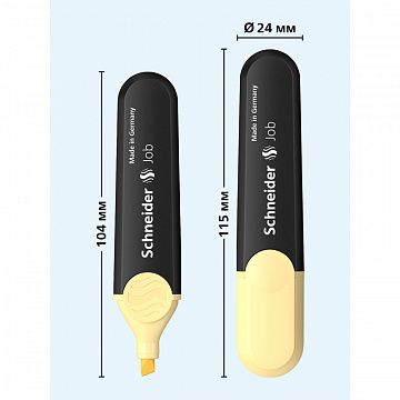 Текстовыделитель Schneider 'Job' пастельный ванильный, 1-5мм