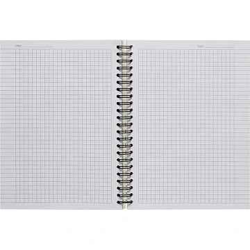 Бизнес-тетрадь 100л,кл,А5,LightBook,спираль,обл.синий,блок белый 70г/м