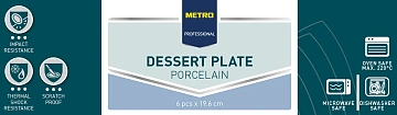 Тарелка Metro Professional Janina 20см, десертная, 6шт/уп