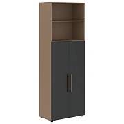 Шкаф высокий широкий VHCS 80.6 Яшма черный/Кобра 800х430х2253 VELION