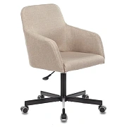 Кресло CH-380M, пятилучие металлическое, ткань, бежевое, 1430564