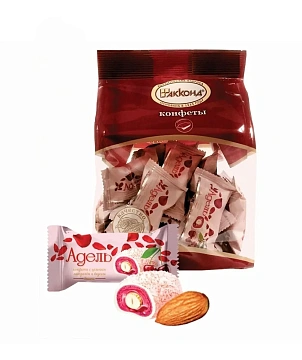 Конфеты Акконд Адель цельный миндаль и вишня, 500г