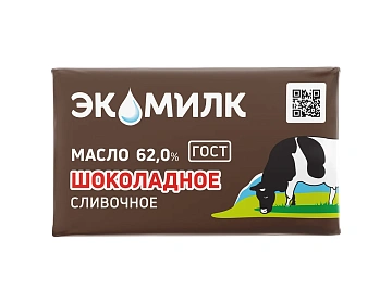 Масло сливочное Экомилк шоколадное 62%, 180г