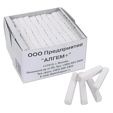 Мел белый квадратный 100 штук, АЛГЕМ, картонная упаковка, 00041, МШБ 100