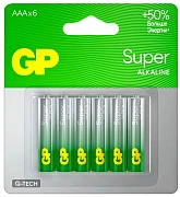 Батарейки GP Super Aaa, 6шт