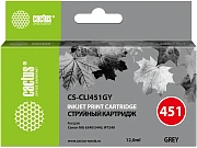 Картридж струйный Cactus CS-CLI451GY серый (10.2мл) для Canon MG6340/5440/IP7240