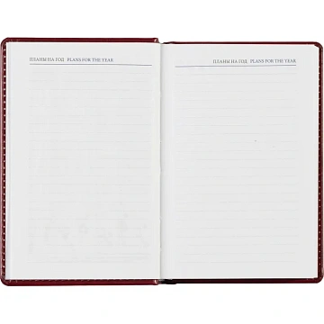 Ежедневник недатированный бордо, А6,100x150, 320стр, Agenda