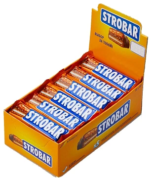 Батончик шоколадный Strobar с орехами, 40г
