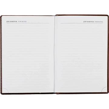 Ежедневник недатированный коричн, А5, 148x218, 352стр, Agenda