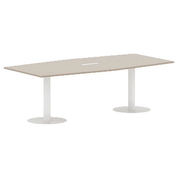 Конференц стол ПРГ-4 Мокачино/Белый 2400х1200х750