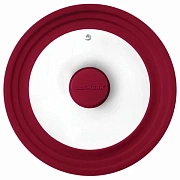 Крышка для любой сковороды и кастрюли универсальная 3 размера (24-26-28 см) бордовая, DASWERK (ДАСВЕ