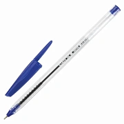 Ручка шариковая масляная STAFF 'EVERYDAY' OBP-226, СИНЯЯ, корпус прозрачный, игольчатый узел 0,7 мм, линия письма 0,35 мм, 141705