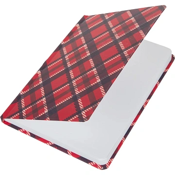 Ежедневник недатированный 7БЦ,А5,128л,резин,софт-тач,Attache Tartan,крас