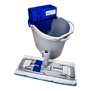 Набор для уборки Росмоп ведро 10 л, отжим Мини синий, держатель Росмоп Кваттро с резьбой, моп 40см