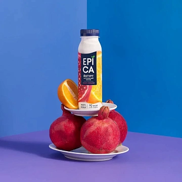 Йогурт питьевой Epica гранат апельсин 2.5%, 260г
