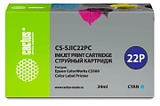 Картридж струйный Cactus CS-SJIC22PC C33S020602 голубой (34мл) для Epson ColorWorks C3500