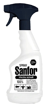 Средство для сантехники и дезинфекции SANFOR Ультра Белый спрей унив 500мл