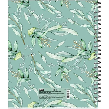 Бизнес-тетрадь Цветы А5 96л,клетка,обл. мел,картон, спираль,гол