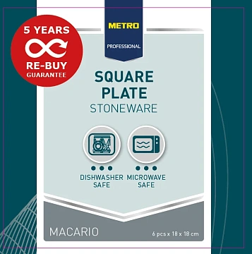 Блюдо Metro Professional Macario 18см, белое, 6шт/уп