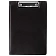 Папка-планшет МАЛЫЙ ФОРМАТ (180х255 мм) А5, BRAUBERG, с прижимом и крышкой, картон/ПВХ, черная, 2279