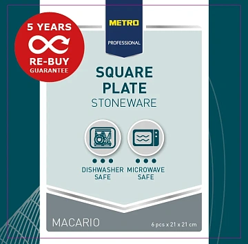 Блюдо Metro Professional Macario 21см, черное, 6шт/уп