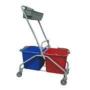 Тележка уборочная Eco-Force 2x20л, без отжима, 22EF/5 с лотком для химии пластик